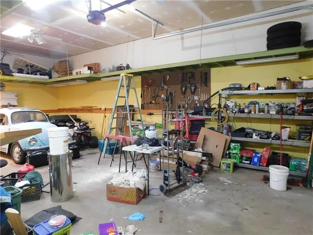 a view of store room with washer and toys