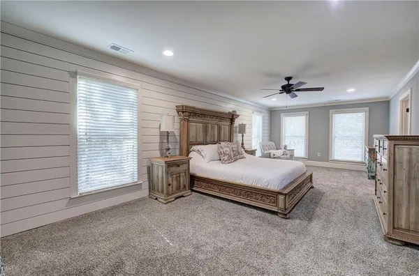 a living room with furniture and a couch