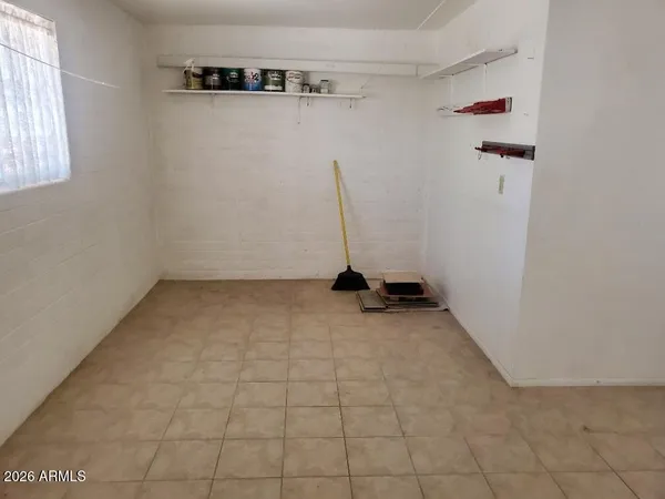 a view of a room with shelf
