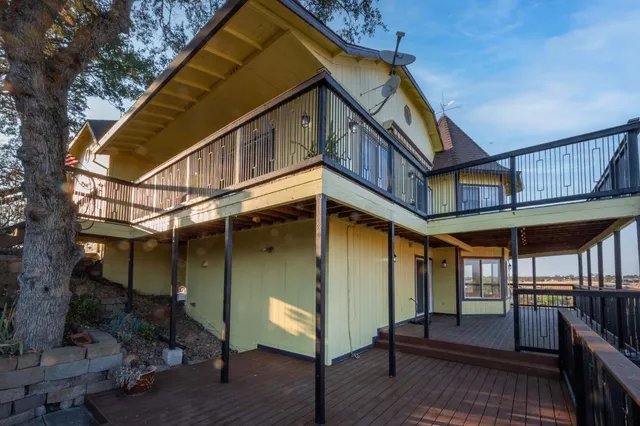 a view of a road with a building in the background