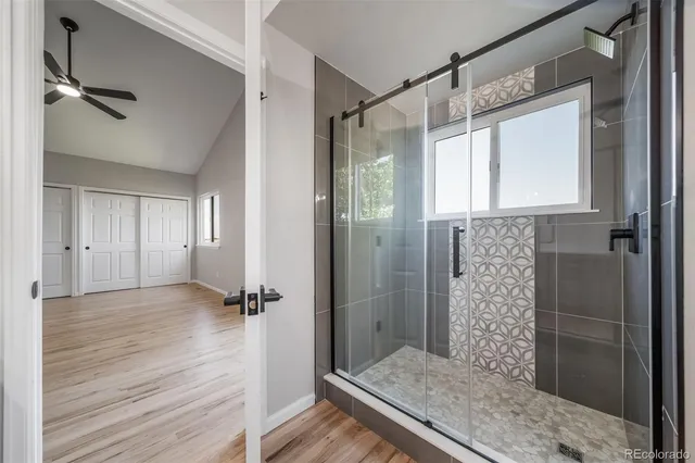 a view of bathroom with shower