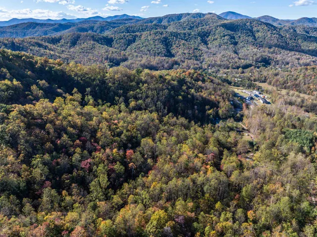 a view of city and mountain