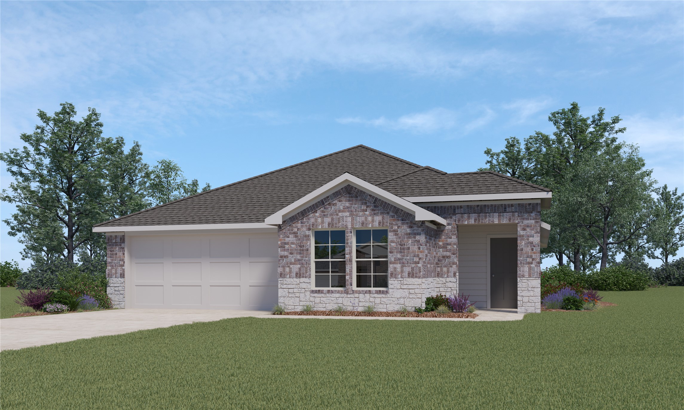 133 McNamara Court Jarrell, TX 76537 - Photo 1 of 1 a front view of a house with a yard and garage