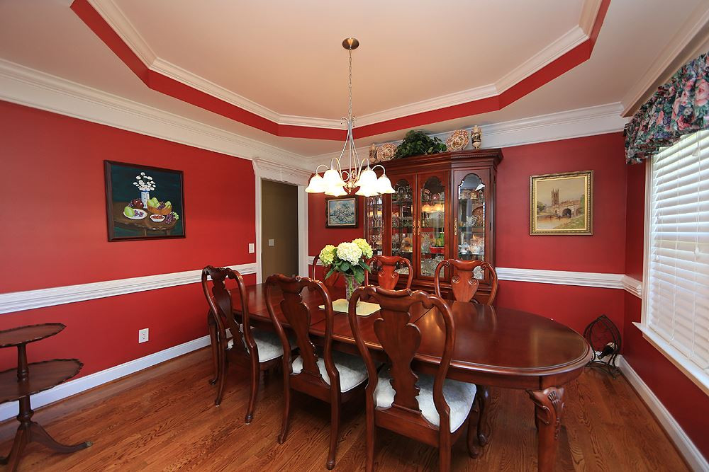 Dining room with hardwoods, trey ceiling offers plenty of room for your furniture and friends and family - for many a special event. Spacious Dining Room