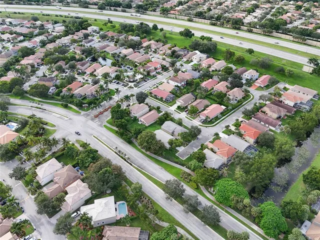 an aerial view of multiple house