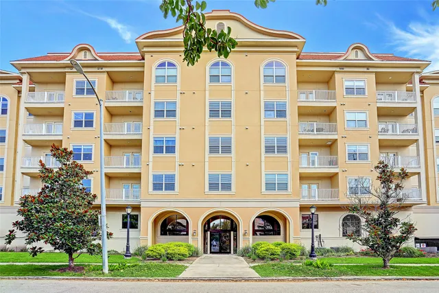a front view of a multi story residential apartment building