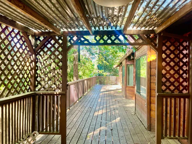 a view of a house with a porch