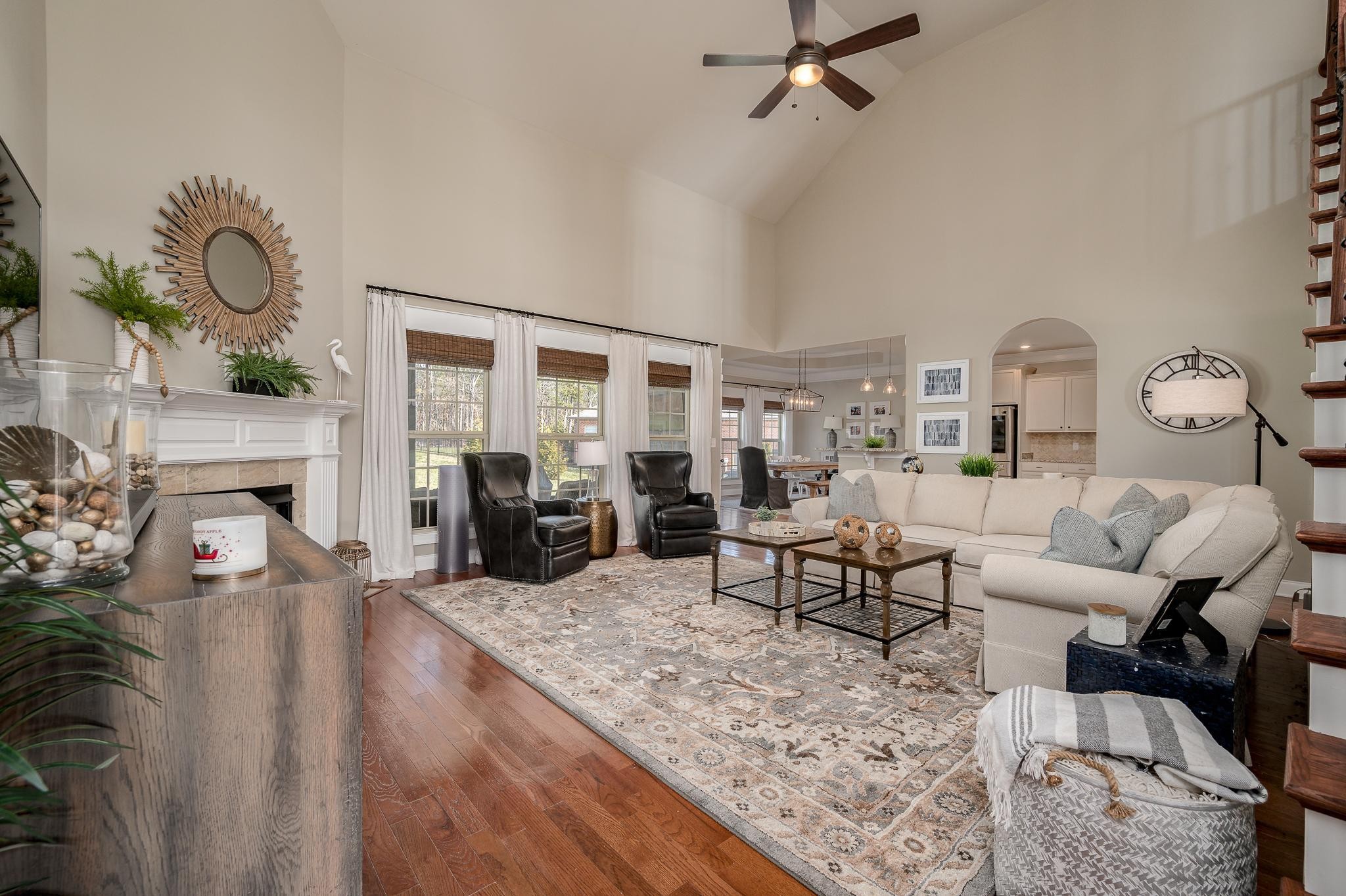 640 Twin View Drive Murfreesboro, TN 37128 - Photo 2 of 33 a living room with furniture windows and a fireplace