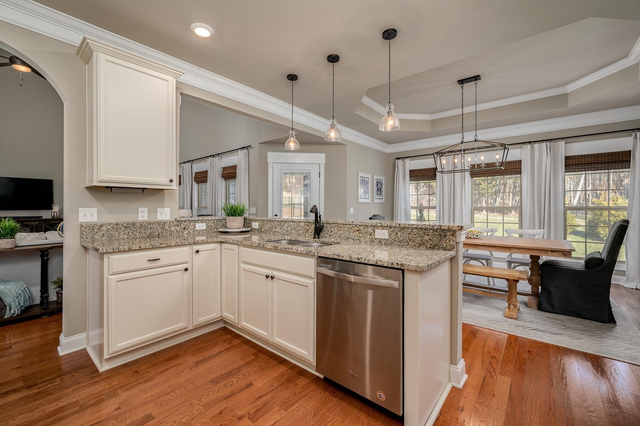 640 Twin View Drive Murfreesboro, TN 37128 - Photo 9 of 33 a kitchen with granite countertop cabinets stainless steel appliances a sink and a dining table view