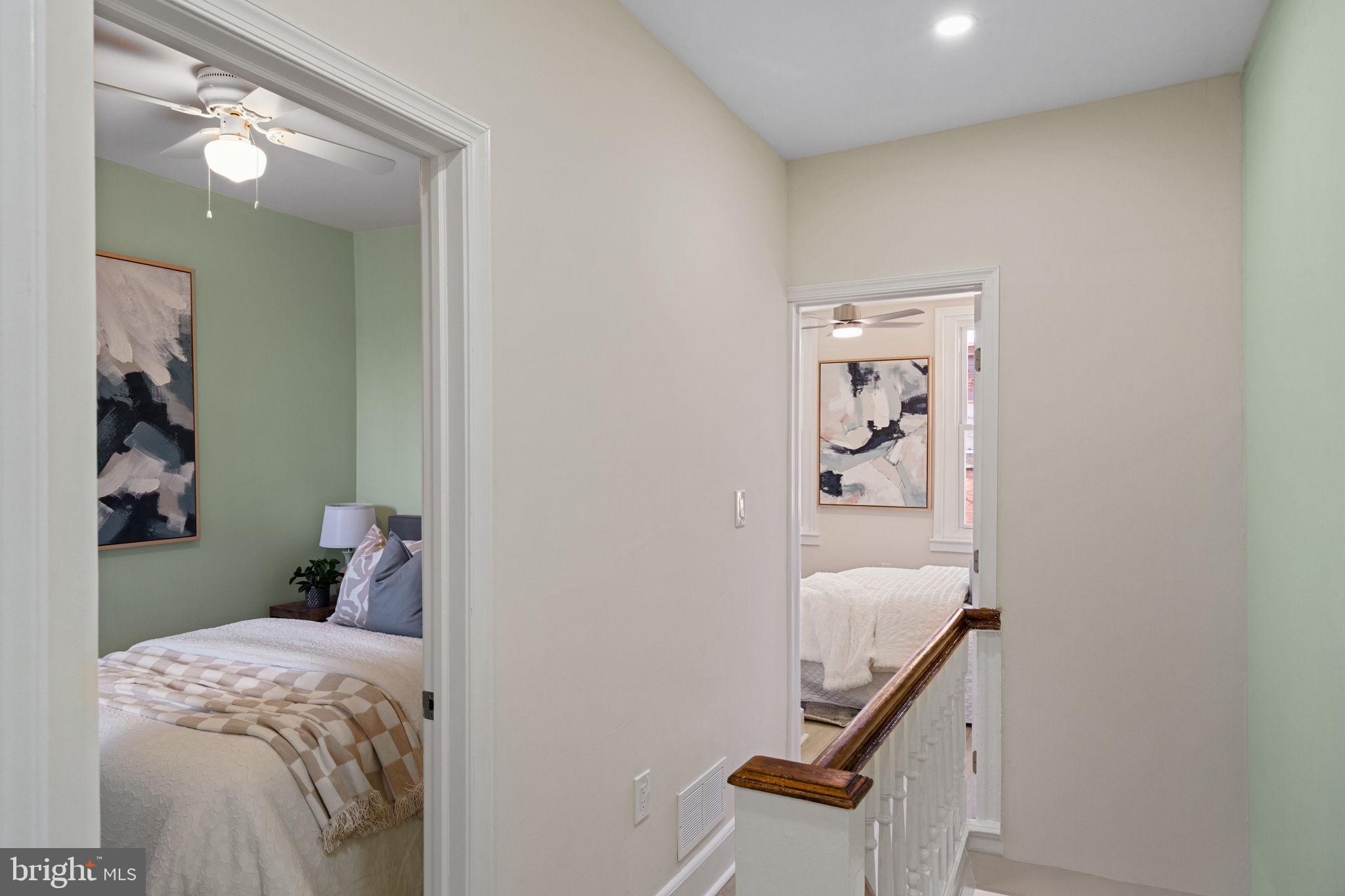 1937 South Lambert Street Philadelphia, PA 19145 - Photo 18 of 34 Serene hallway connecting cozy bedrooms.