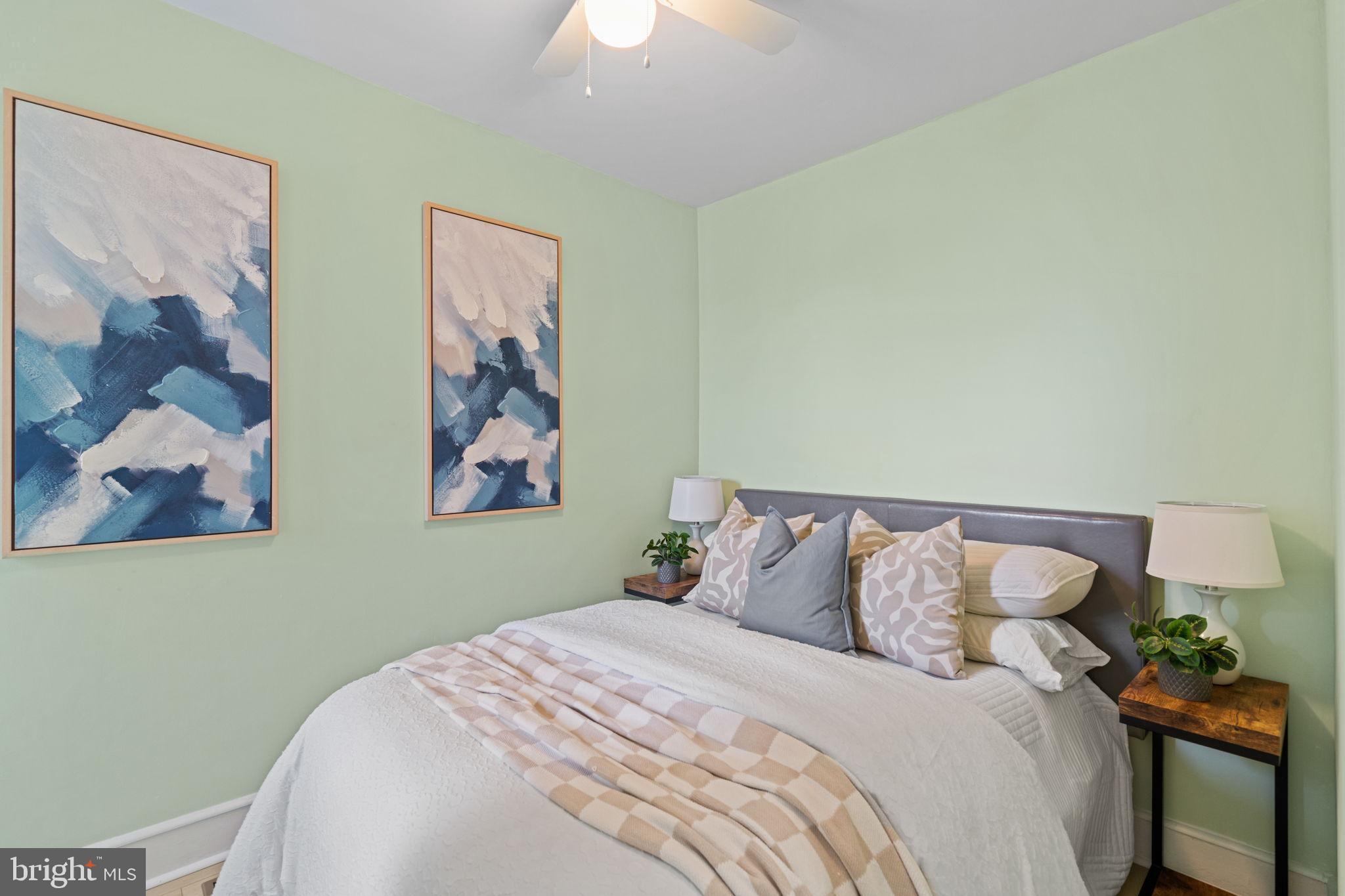 1937 South Lambert Street Philadelphia, PA 19145 - Photo 22 of 34 Serene bedroom with calming green hues.