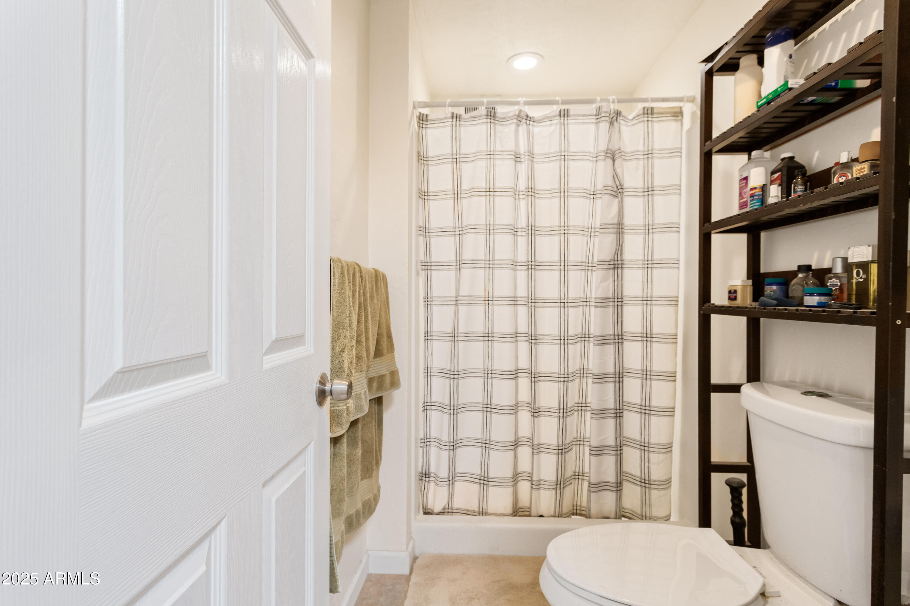 4964 East Raffaele Avenue Sierra Vista, AZ 85635 - Photo 20 of 41 a white toilet sitting next to a shower curtain