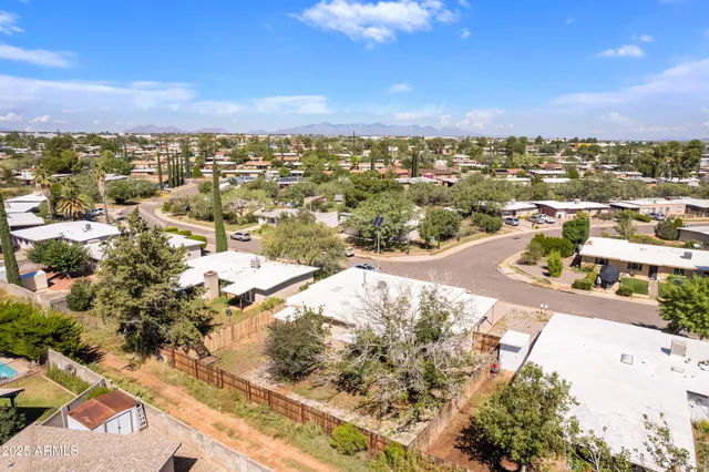 an aerial view of a city