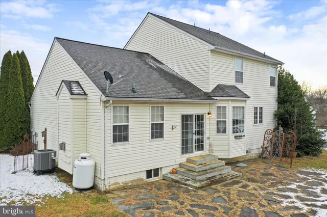 a view of a house with a patio