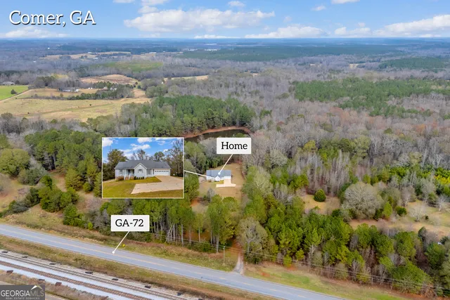a view of a sign board with an ocean view
