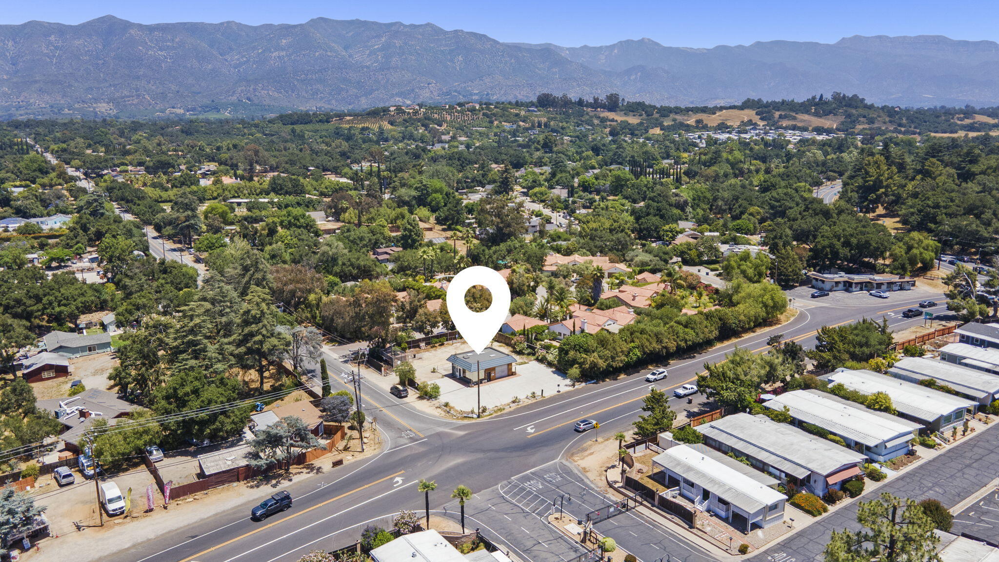 65 Baldwin Road Ojai, CA 93023 - Photo 2 of 11 a view of a city with mountain