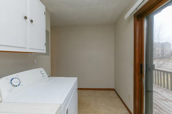 a utility room with a sink