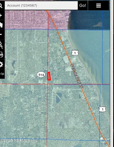 a view of a area with red and white house