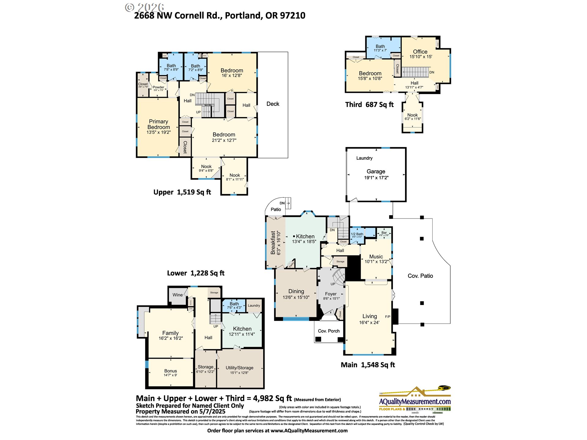 2668 Northwest Cornell Road Portland, OR 97210 - Photo 48 of 48 Floor Plan