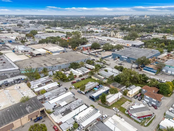 an aerial view of a city