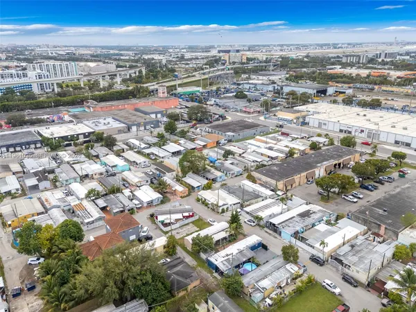 an aerial view of a city
