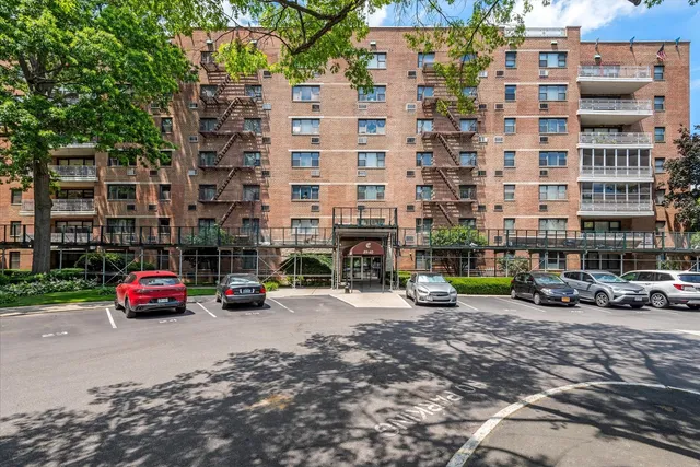 a cars parked in front of a building