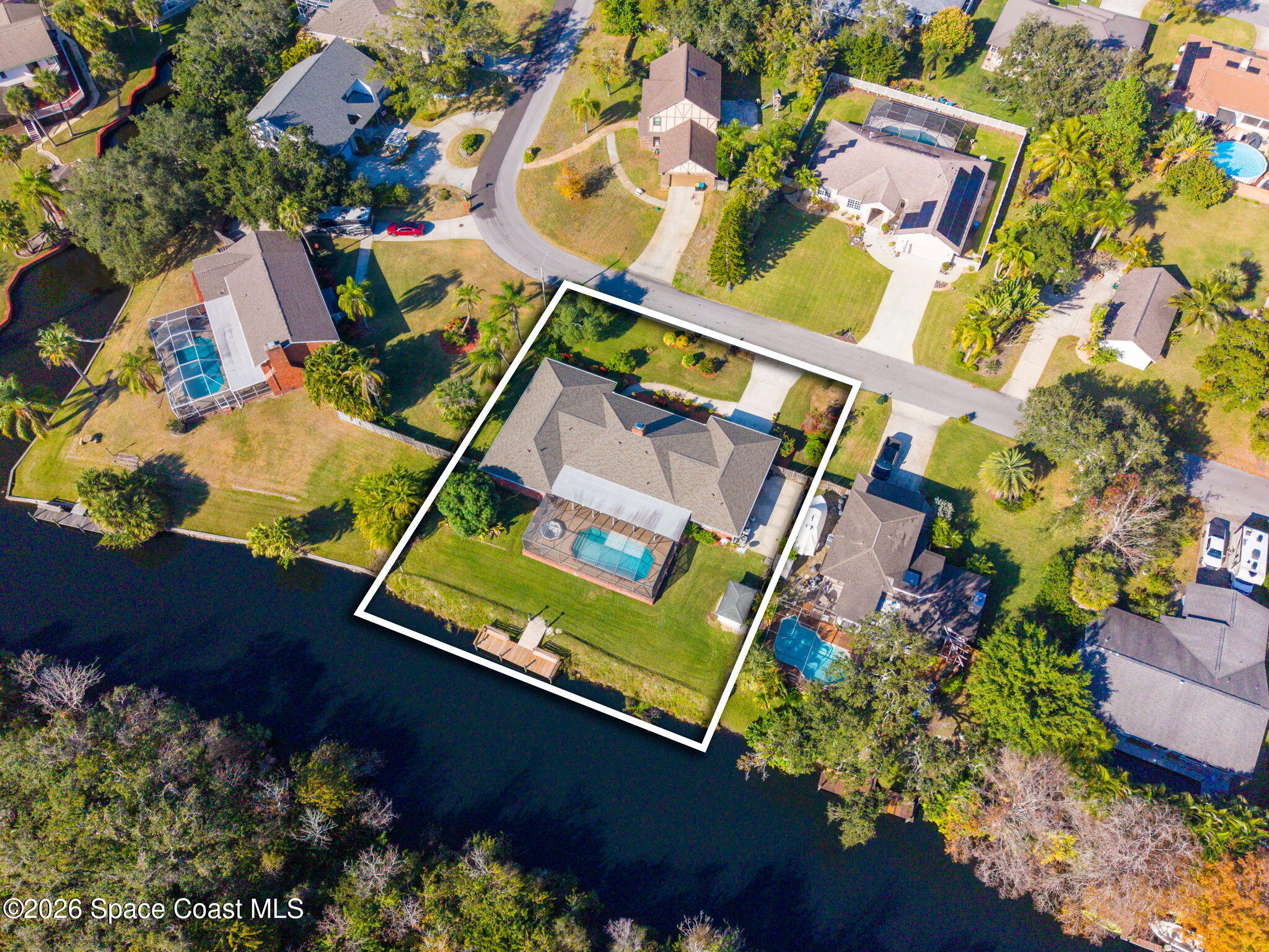 835 Sunswept Road Northeast Palm Bay, FL 32905 - Photo 24 of 36 an aerial view of a house
