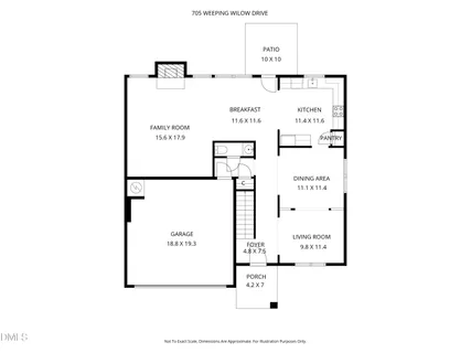 $375,000 | 705 Weeping Willow Drive, Durham, NC 27704
