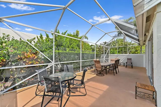 a view of a lake with a garden