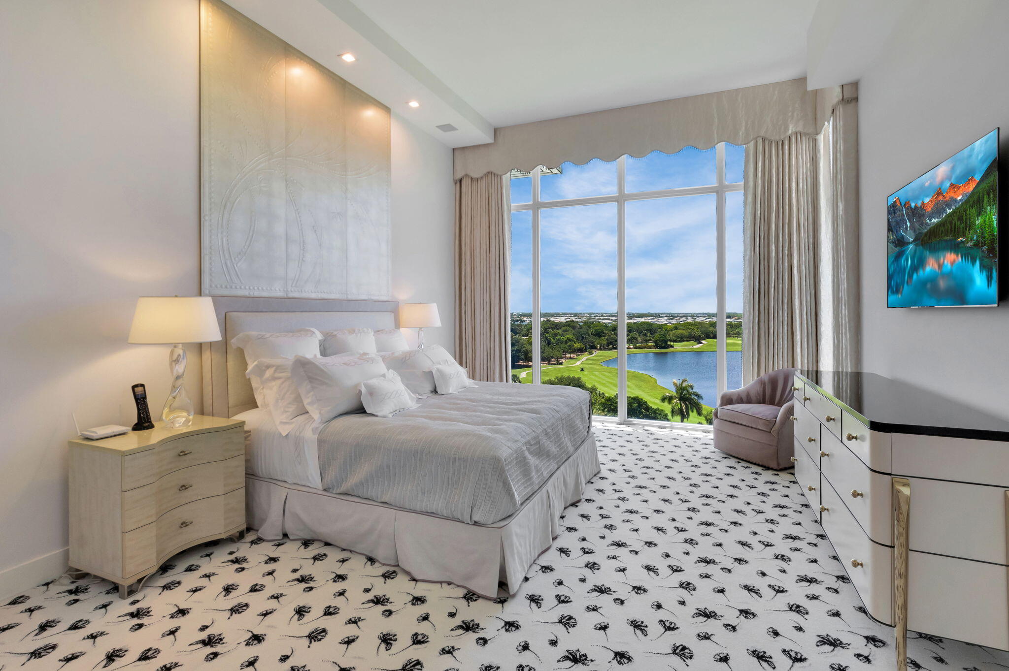 20155 Boca W Drive, Unit PHC902 Boca Raton, FL 33434 - Photo 25 of 56 Silver Leaf Panels atop Headboard