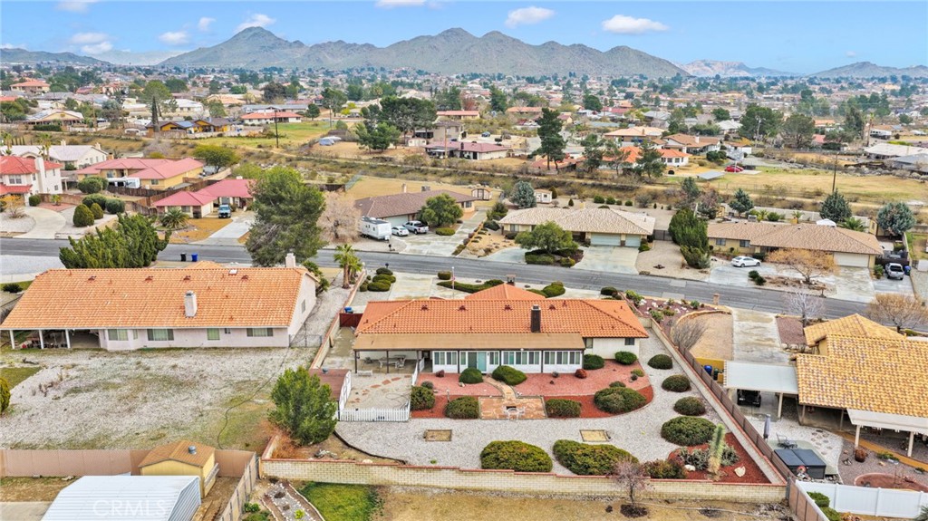 16224 Olalee Road Apple Valley, CA 92307 - Photo 43 of 48 an aerial view of residential houses and outdoor space