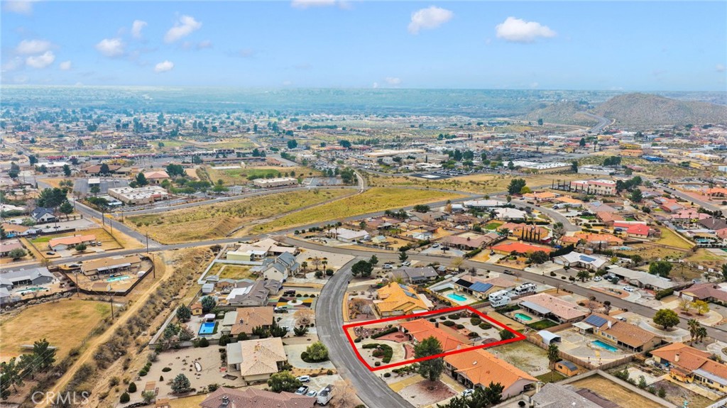 16224 Olalee Road Apple Valley, CA 92307 - Photo 45 of 48 an aerial view of residential building and lake view