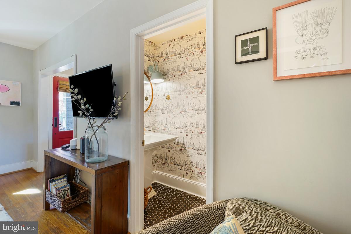 417 Emerson Street Northwest Washington, DC 20011 - Photo 11 of 47 a view of a living room with a flat screen tv