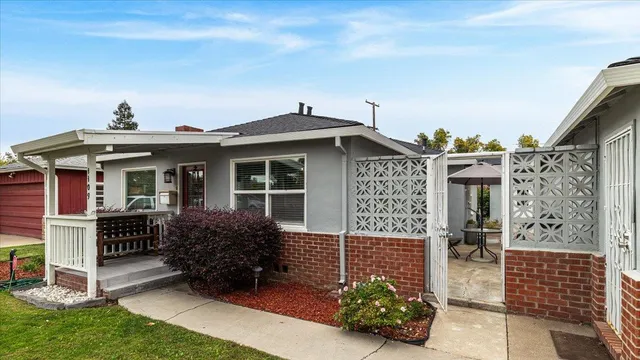 a view of a house with a porch