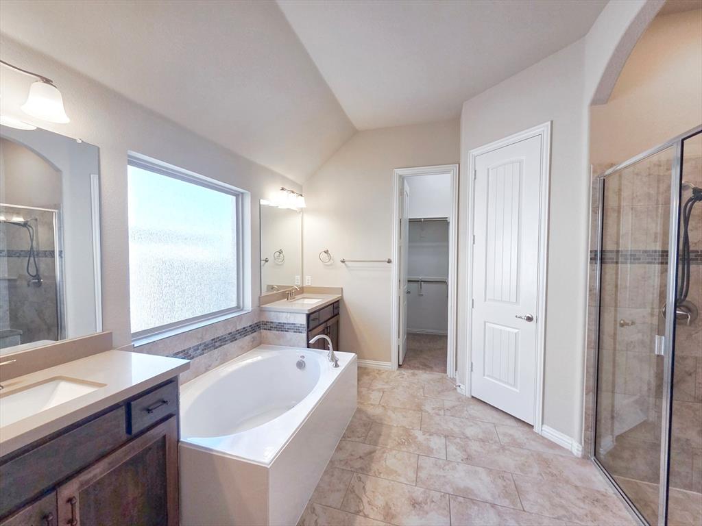 355 Prairie Ridge Lane Lewisville, TX 75056 - Photo 17 of 24 a bathroom with a sink and a bathtub