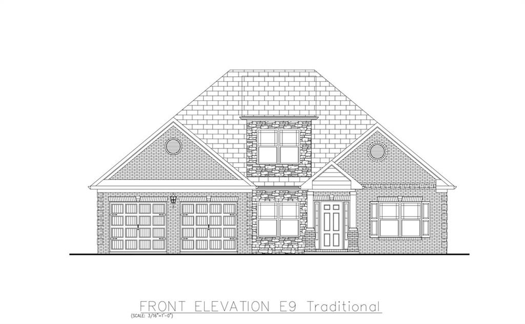 a front view of a house