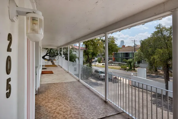 a view of a porch