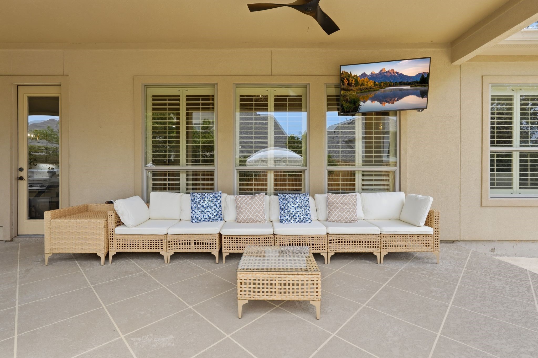 7603 Hogan Bridge Court Spring, TX 77389 - Photo 41 of 50 A second perspective of the covered patio reveals the ample space to gather, unwind, and enjoy outdoor living year-round.