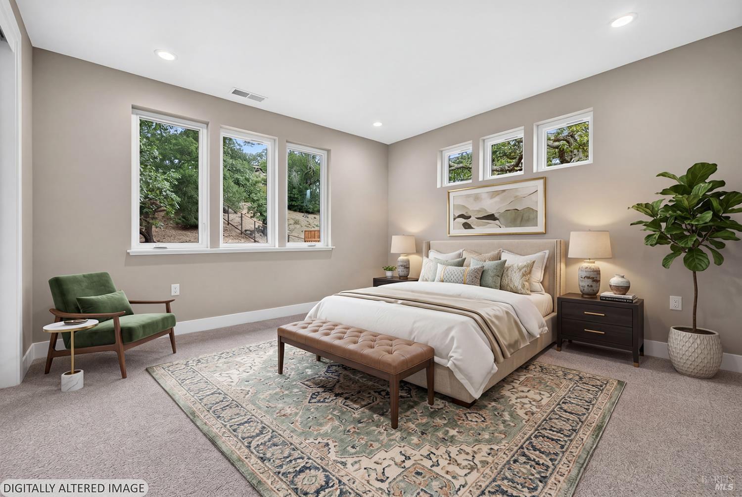 1913 Carlile Place Santa Rosa, CA 95403 - Photo 45 of 60 Here is the view of the largest of the two secondary bedrooms (virtually staged) on the upper level.