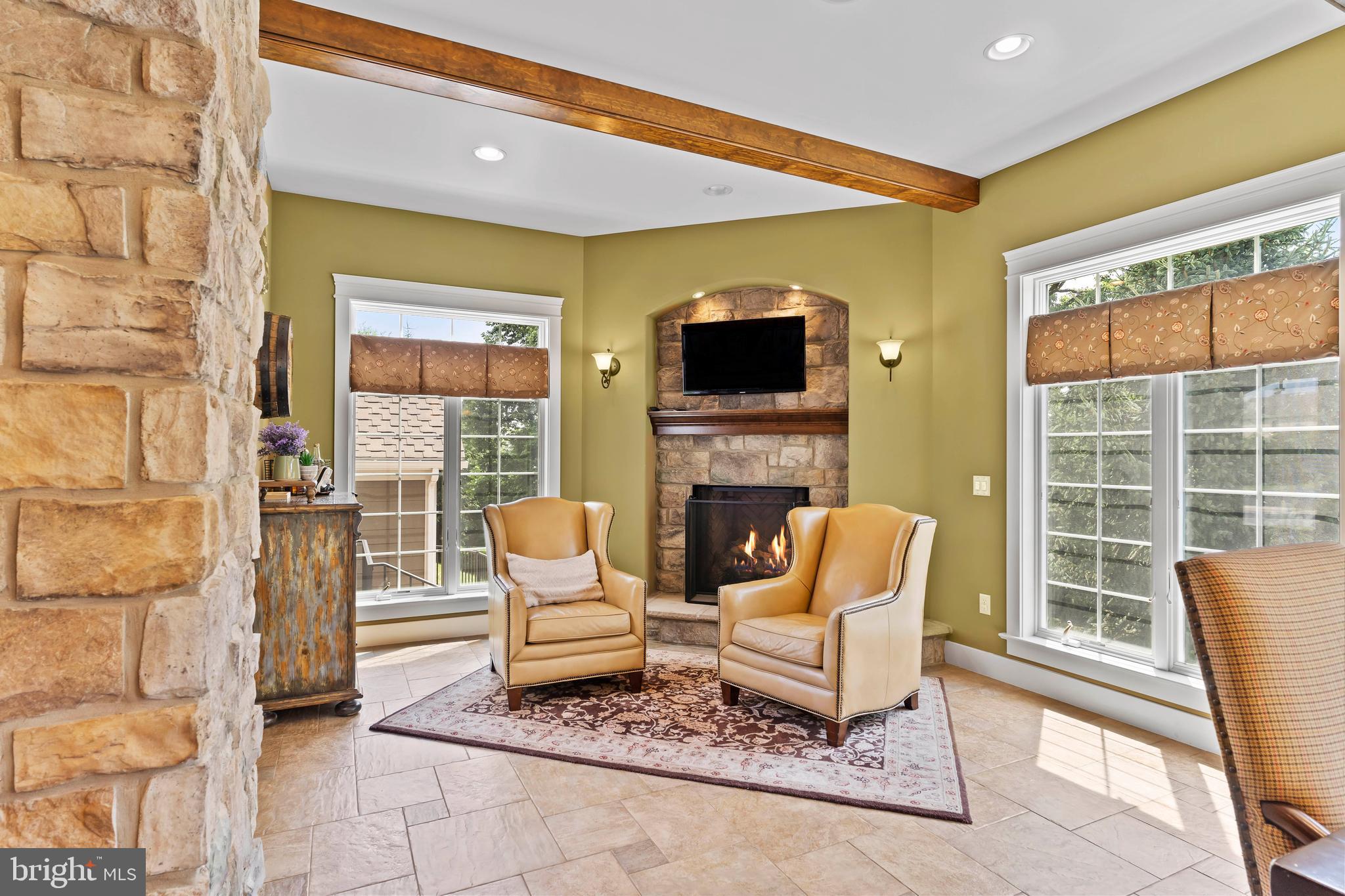 506 Jonagold Circle Mechanicsburg, PA 17055 - Photo 26 of 87 a living room with furniture a flat screen tv and a fireplace