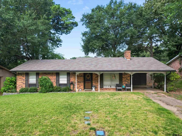 a house view with a garden space