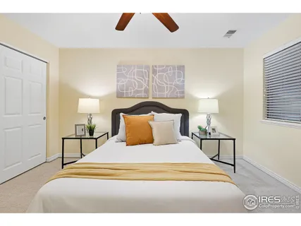 a view of a bedroom from the hallway