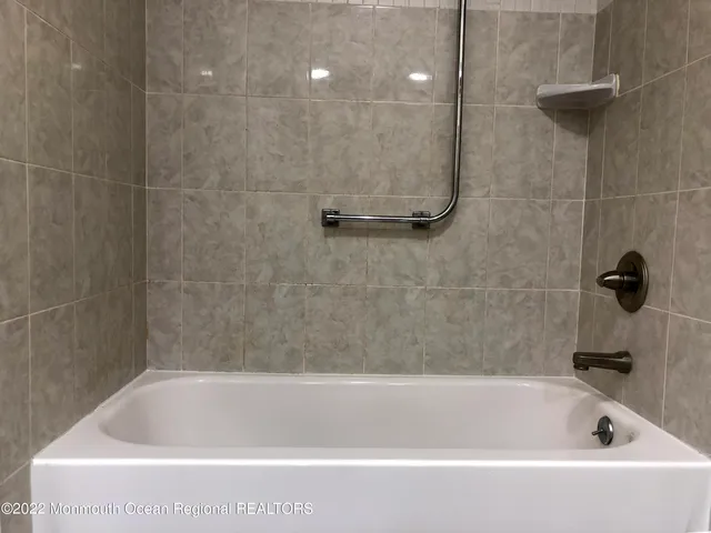 a bathroom with a tub