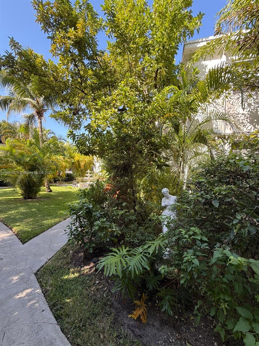 10074 East Bay Harbor Drive, Unit 74C Bay Harbor Islands, FL 33154 - Photo 25 of 28 a view of a garden with a tree
