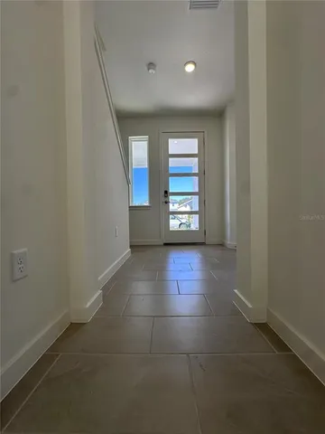 a black and white house with outdoor space