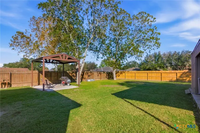 a view of a park with slide