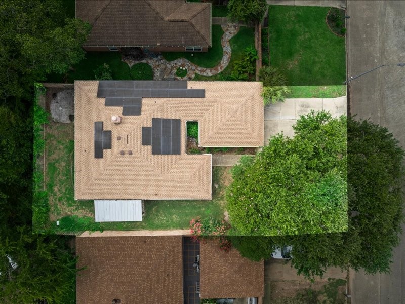 6631 Ambler Drive Spring, TX 77379 - Photo 17 of 37 an aerial view of a house with a garden and a yard
