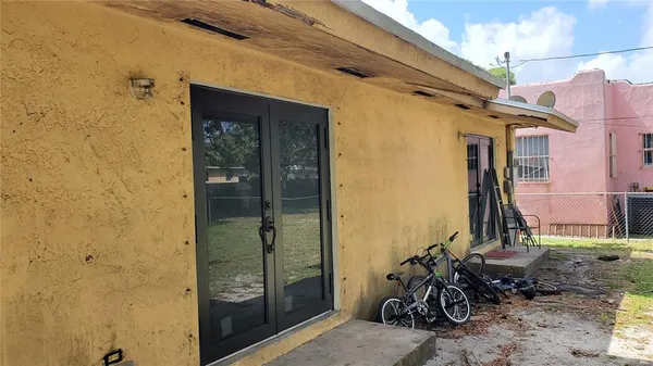 a view of front door of house