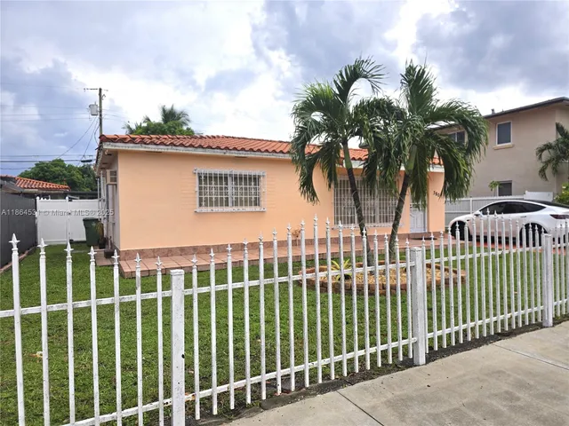 a front view of a multi story building