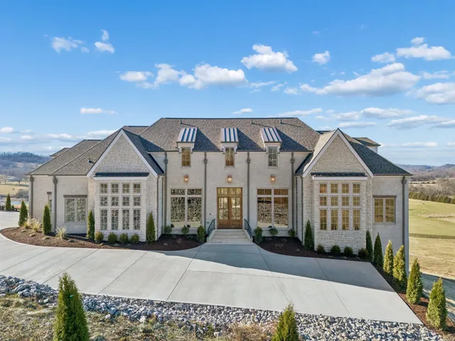 front view of a house with a street